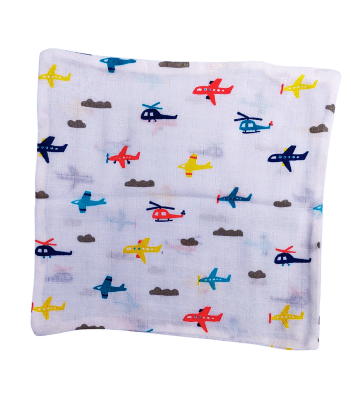 Sky Planes 4-Layer Muslin Wipe