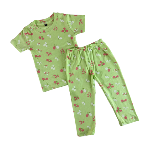 Mint Cherry Blossom Co-ord Pants Set