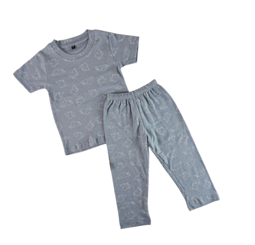 Grey Bunny Co-ord Pants Set