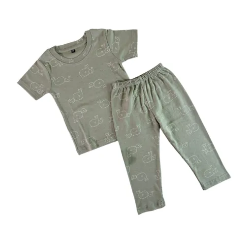Sage Baby Whale Co-ord Pants Set