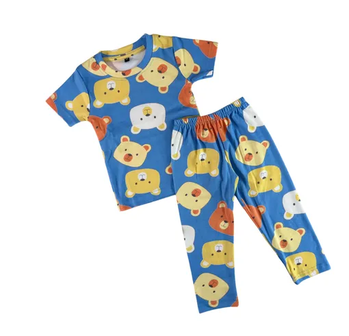 Color Pop Teddy Face Co-ord Pants Set