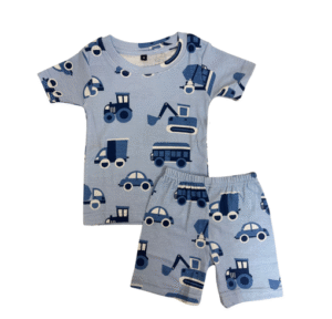 Blue Traffic Vehicles Co-ord Shorts