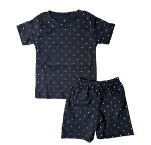 Black Mini Dots Co-ord Shorts