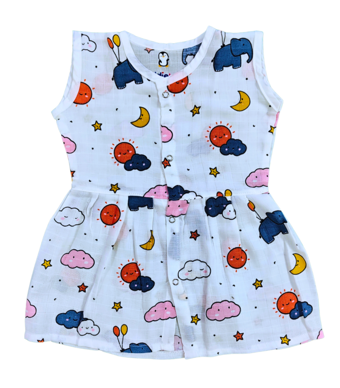 Muslin Frock – Gray Elephant