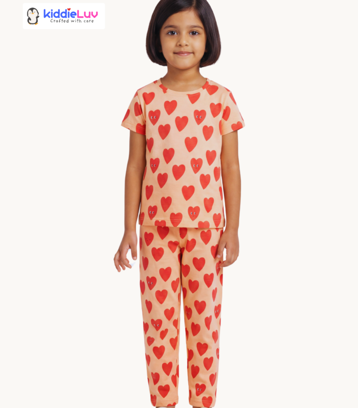 Co-ord Pants set - Smiley Hearts
