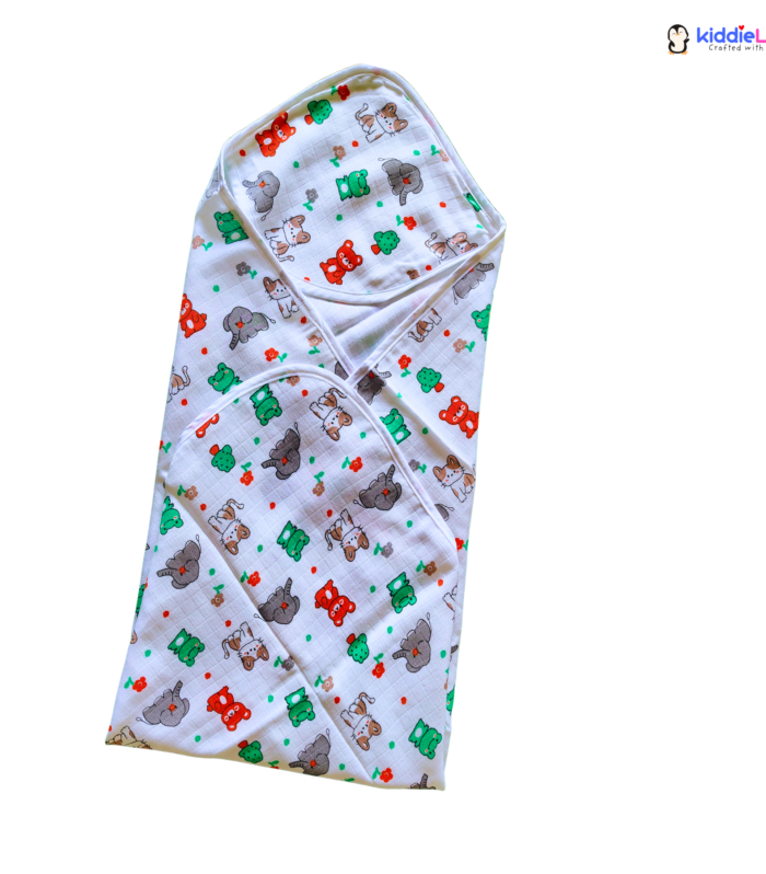 Baby Animals- 4 layered Hooded Towels